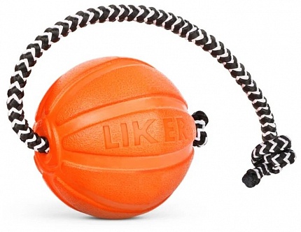 Мячик Liker Cord 5 со шнуром для щенков и собак мелких пород